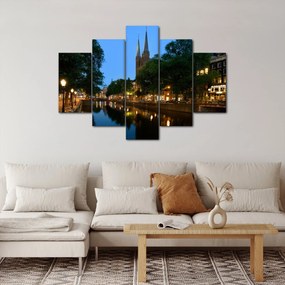 Obraz nočného historického mesta (150x105 cm)