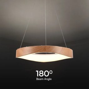 LED Luster na lanku LED/25W/230V 3000K ø 50 cm hnedá