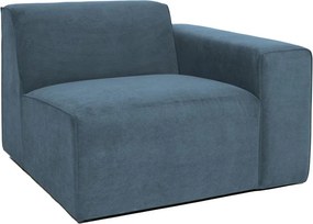 Modrý menčestrový modul pohovky (pravý roh) Sting – Scandic