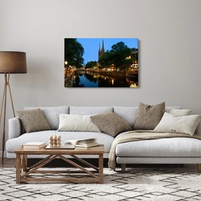 Obraz nočného historického mesta (90x60 cm)