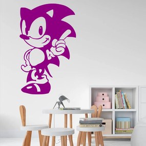 Veselá Stena Samolepka Ježko Sonic Farba: fialová, Veľkosť: 60 x 37 cm