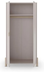 Krémová detská šatníková skriňa z borovicového dreva 93x180 cm Enola – Marckeric