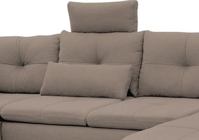 Sedacia súprava Madeira 3B, svetlo hnedá látka, tvar ľavé U