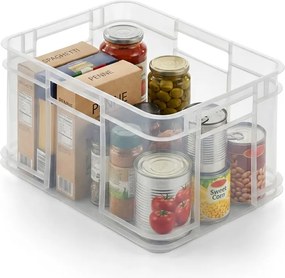 Keeeper Úložný box pro domácnost i dílnu, BRUNO M, 16L, 35 x 27 x 21 cm, transparentní