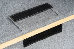 Úložný box G21 30 x 30 x 15 cm, bambusový s vekom, sivý