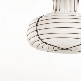 SIRU - Luster na lanku CHAPEAU 2xE14/40W/230V chróm/biela benátske sklo