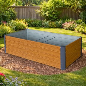 Vyvýšený záhradný záhon BestBerg VZ-800RW / 800 l / 180 x 90 x 47 cm / dekor dreva