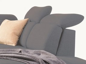 Rohová sedacia súprava Aldon, šedá tkanina, pravý roh