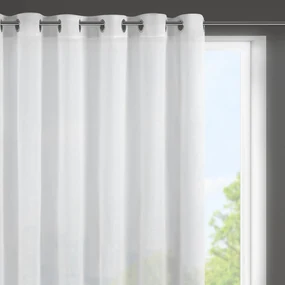 ZÁCLONA NA KRÚŽKOCH VIOLA 300X145 CM BIELA