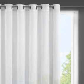 ZÁCLONA NA KRÚŽKOCH VIOLA 300X145 CM BIELA
