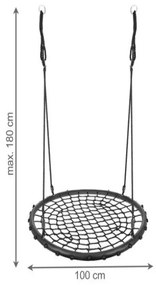 Hojdací kruh Kreis 100 cm čierna 9966