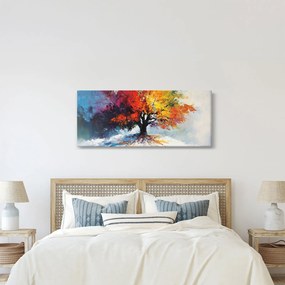 Obraz - Pestrofarebný strom (120x50 cm)