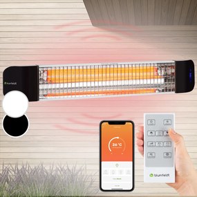Smartwave, infračervený ohrievač, 2400 W, karbónová trubica, WiFi, aplikácia, biely
