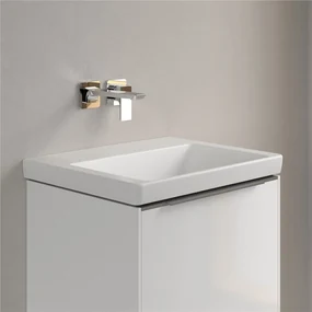 VILLEROY &amp; BOCH Subway 3.0 umývadlo na skrinku bez otvoru, bez prepadu, 550 x 440 mm, Stone White, s povrchom CeramicPlus, 4A70F6RW