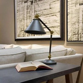 Elstead PV-ELEMENT-GAB - Stolná lampa PROVENCE ELEMENT 1xE27/60W/230V šedá