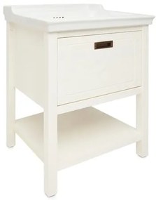 Kúpeľňová skrinka s umývadlom Naturel Country 79,5x85x53 cm biela COUNTRY80ZBI, 1 ks