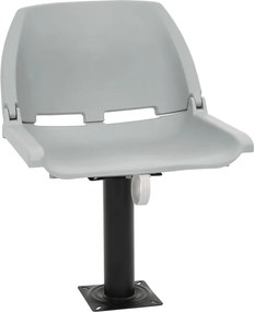 vidaXL 2-dielne skladacie sedadlo do člna bez vankúša, sivé 48x51x41cm