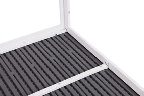 MultiGarden Záhradný stôl 6 miest 156x78 cm - sivý biely MultiGarden