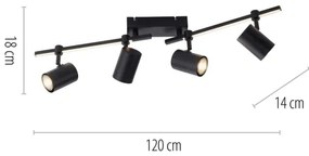 Paul Neuhaus 6525-18 - LED Bodové svietidlo BARIK 4xGU10/4,5W/230V + LED/10W