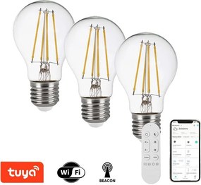 Immax NEO 07806CDO - Sada 3x stmievateľných LED CCT žiaroviek E27/7,3W/230V Wi-Fi + diaľkové ovládanie