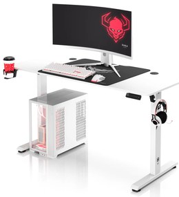 Výškovo nastaviteľný stôl Diablo X-Tensio 1400 biely