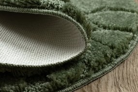 Kúpeľňový koberček SUPREME STONES kamienky, zelený kruh