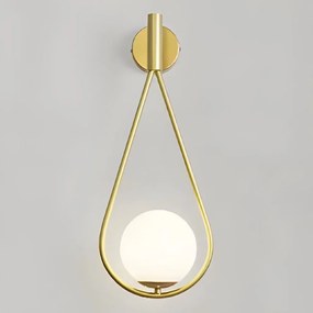 Toolight Toolight, nástenné svietidlo 1xE27, G094-1W, zlatá-biela, OSW-09719