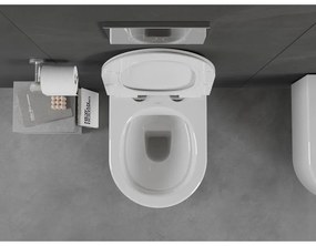 Mexen Sofia Rimless závesná wc misa so sedátkom s pomalým zatváraním, biela - 30540100