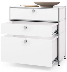 Kovová komoda »CN3« s 3 zásuvkami, biela