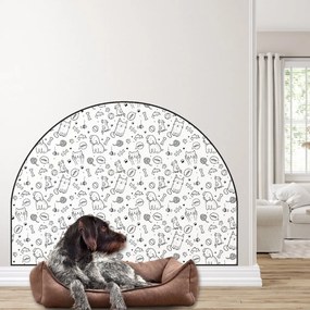 PIPPER. Ochranná textilná nálepka na stenu - Oblúk - Zvieratá Veľkosť: 120x96cm, Motív: bez mena