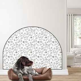 PIPPER. Ochranná textilná nálepka na stenu - Oblúk - Zvieratá Veľkosť: 120x96cm, Motív: bez mena