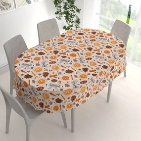 Biante Dekoračný oválny obrus Leona LN-171 Vôňa jesene 60x100 cm