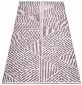Koberec SIZAL COLOR 47176260 Línie, trojuholníky, zygzak - béžový / špinavo ružový