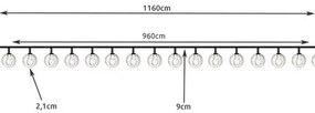 Solárna LED girlanda – svetelné guličky s teplým bielym svetlom