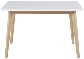 Jedálenský stôl Niecy 120 cm biely lakovaný