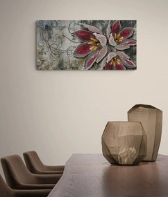 Obraz kvety s perlami Varianta: 100x50