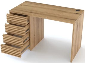 Písací stôl BISETT so zásuvkami 120x60 cm, dub artisan
