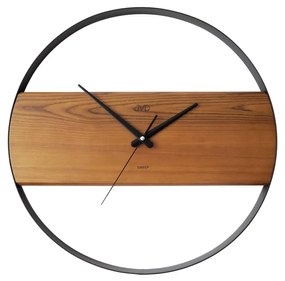 Drevené dizajnové okrúhle hodiny JVD NS22007/11, 35cm
