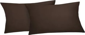 Obliečka na vankúš (2 ks) Satin 40x80 cm, hnedý%