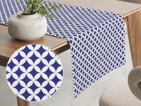 Biante Bavlnený behúň na stôl Sandra SA-241 Tmavo modré Maroko 35x180 cm