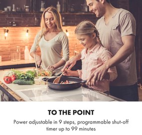 Klarstein Delicatessa 60, vstavaná indukčná varná doska, 7000 W, 4 zóny, sklokeramika, časovač