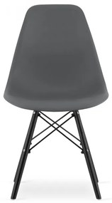 Set dvoch jedálenských stoličiek OSAKA tmavosivé (čierne nohy) 2ks