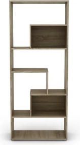 Vysoký regál Zigzag, dub sonoma