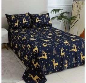 Plachta a obliečka na vankúš GOLDEN DEER Rozmer: 50 x 70 cm | 140 x 240 cm