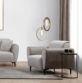 Křeslo Aren ekokůže šedé