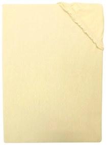 Posteľná plachta jersey svetložltá TiaHome - 200x220cm