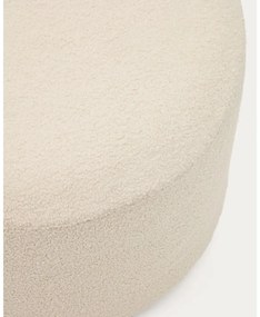 Krémový taburet z textílie buklé Kaeli – Kave Home