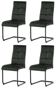 Súprava jedálenských stoličiek Vintage DCL-D1275GRN4, 4 ks