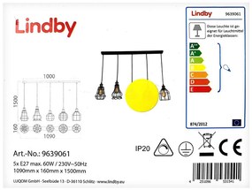 Lindby - Luster na lanku ALBERTA 5xE27/60W/230V