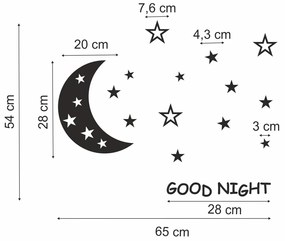Nalepovacie detské dekorácie na stenu Good night